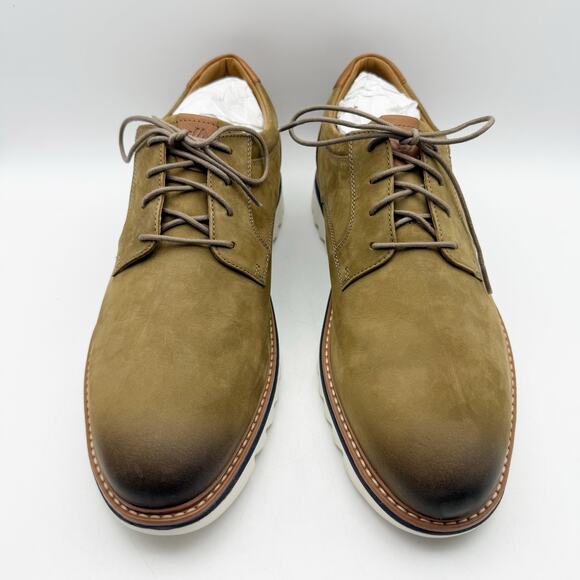 Johnston & Murphy Mens Braydon Plain Toe Sneaker US 12M EU 46 Brown Leather NIB - Picture 7 of 13